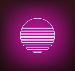 Neon sun vector