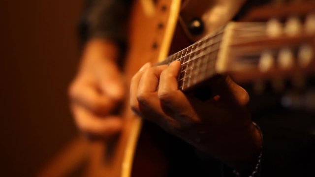 guitar player close up