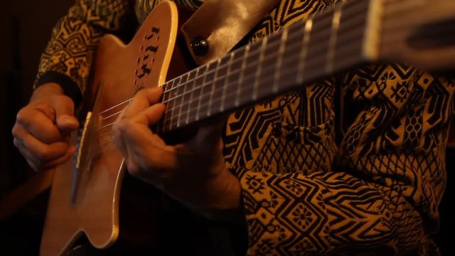 acoustic guitar player
