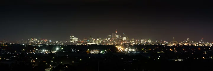 Nachtaufnahme von der weit entfernten Skyline von Sydney Australien © Michael