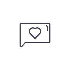 Love Message  Icon, Line and Modern Icon.