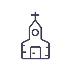 Line Church Icon, Line and Modern Icon.