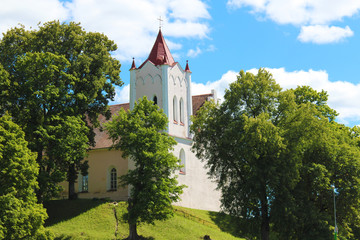 Small church on hill
