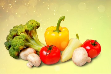 Excellent fresh vegetables,isolated on white with clipping path