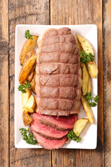 beef filet with roasted potato