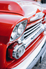 old red car, retro, vintage