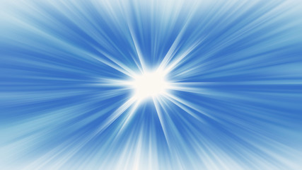 Blue radial radiant banner background glowing starburst