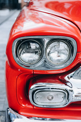 old red car, retro, vintage
