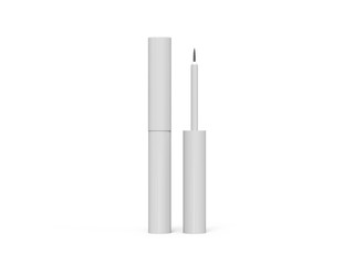 Eyeliner tube mockup isolated on white background, ready for your design presentation, 3d...