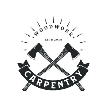 Carpentry logo vintage