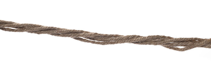 Rope isolated on white background texture, with clipping path  