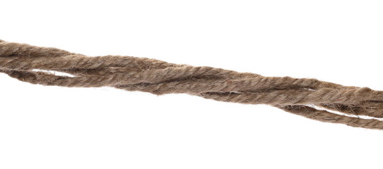 Rope isolated on white background texture, with clipping path  