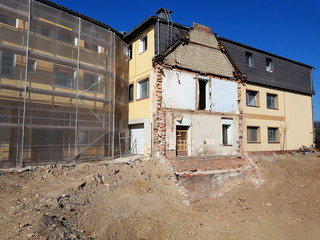 Baustelle: Wohnhaus wird saniert