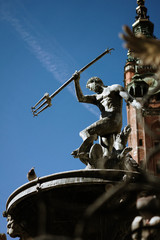 Fototapeta premium Neptune Fountain in Polish Gdansk