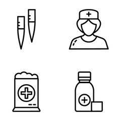 Hospital and Clinical Line Icons