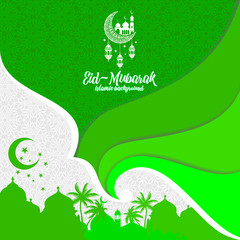 eid-mubarak greeting background Islamic