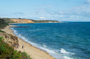 Sandringham Beach in the City of Bayside in Melbourne