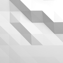 Fototapeta premium White low poly pattern. Abstract 3d
