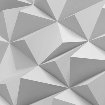 White digital polygonal pattern 3d © evannovostro