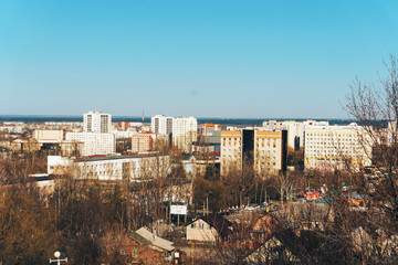 Obraz premium panorama of the city in autumn from above