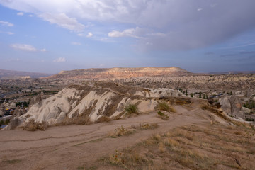 View of Cappadocia in Nevsehir City, Turkey