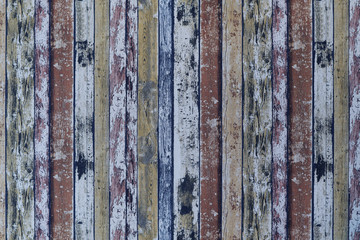 Colorful and old wood texture or background or vintage wallpaper.