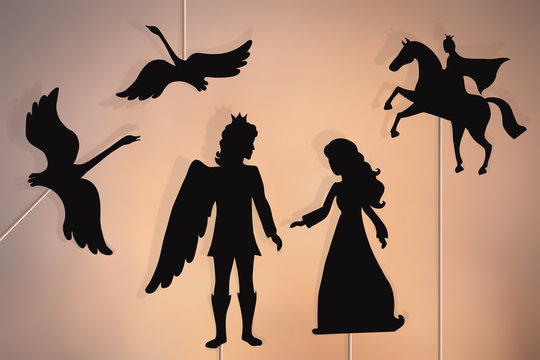 Wild swans storytelling, shadow puppets