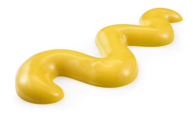 Mustard sauce isolated on a white background.