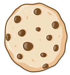 chocolate biscuit isolated on white background
