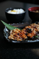 japanese food , Chicken teriyoki with rice