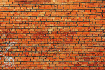 old red brick wall, background