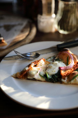Tandoori Chicken Pizza on wooden table