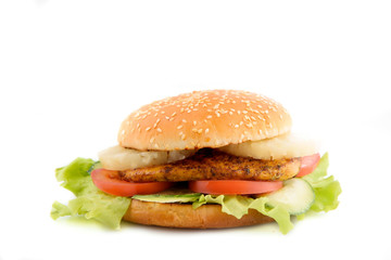 Burger Ananas isolated