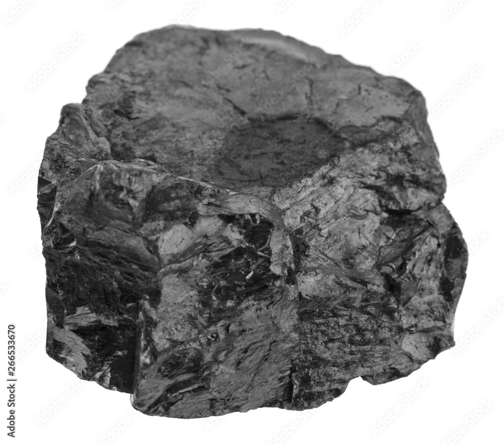 Wall mural coal isolated on white background close up.