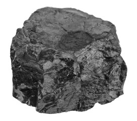 coal isolated on white background close up.