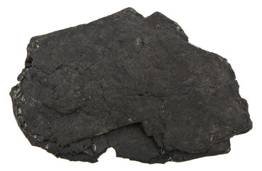 Coal isolated on white background close up