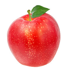 Fresh red apple isolated on white background with clipping path