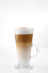 coffe latte on white background
