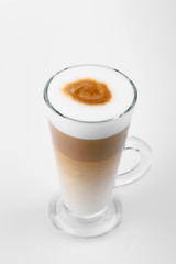 coffe latte on white background