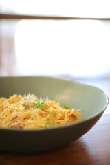 Spaghetti Carbonara , italian food cuisine