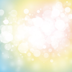 Pastel coloe sparkle rays lights with bokeh elegant abstract background. Dust sparks background.