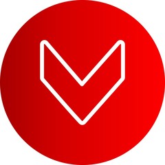 Down Direction Arrow Icon For Your Project