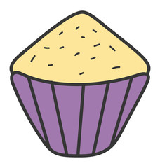 Hand drawn vector of cupcake