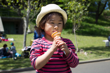 公園の女の子