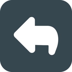 Fototapeta premium Left Direction Arrow Icon For Your Project