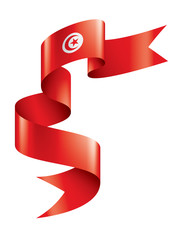 Tunisia flag, vector illustration on a white background