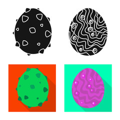 Vector design of animal and prehistoric sign. Collection of animal and cute  stock vector illustration.