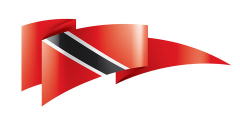 trinidad and tobago flag, vector illustration on a white background