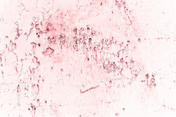 Vintage pink background. Rough painted wall of fiesta color. Imperfect plane of rosy colored. Uneven old decorative toned backdrop of rouge tint. Texture of pink hue. Ornamental stony surface.