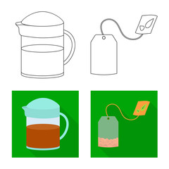 Isolated object of healthy and floral  icon. Collection of healthy and gradient stock vector illustration.